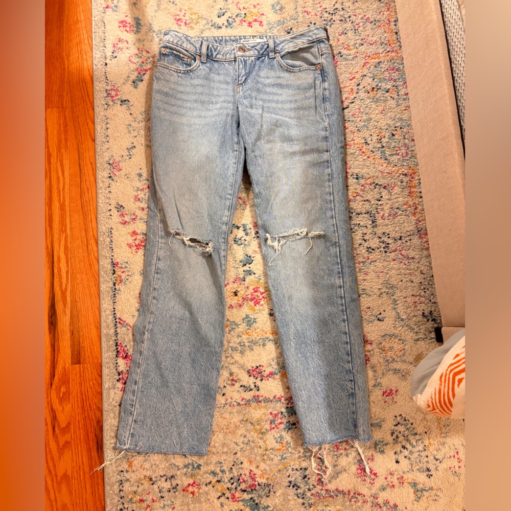 GARAGE LOW WAIST WIDE LEG JEANS